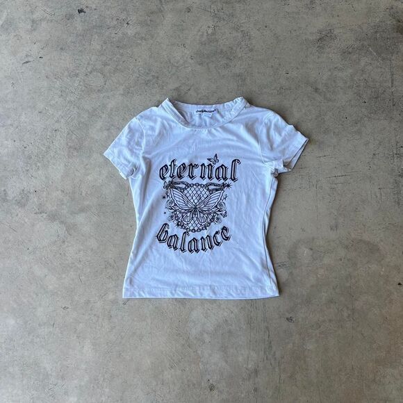 Charlotte Russell Baby Tee Mens size Small y2k - Picture 1 of 2